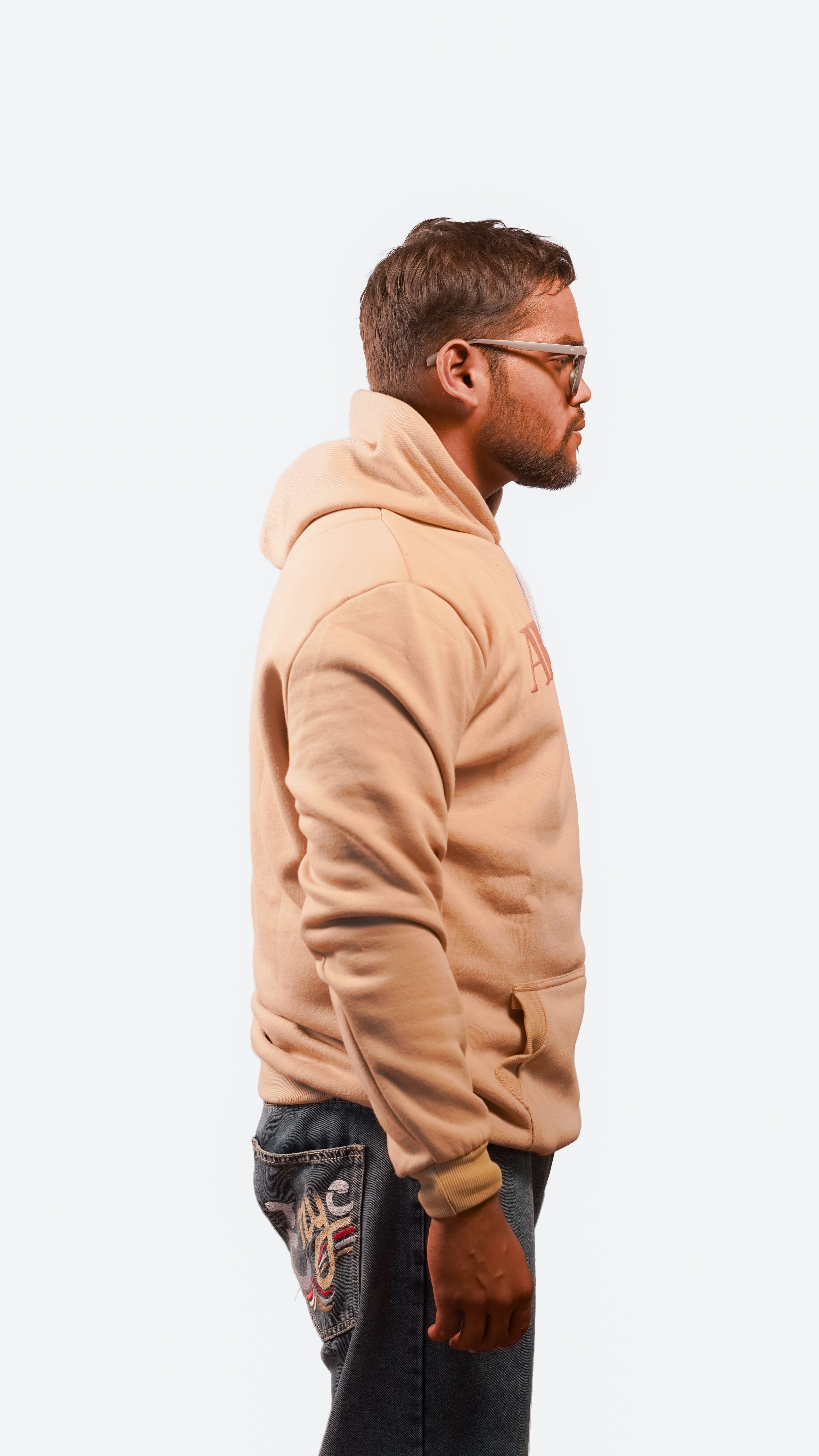 Alpha Beige Oversized Hoodie