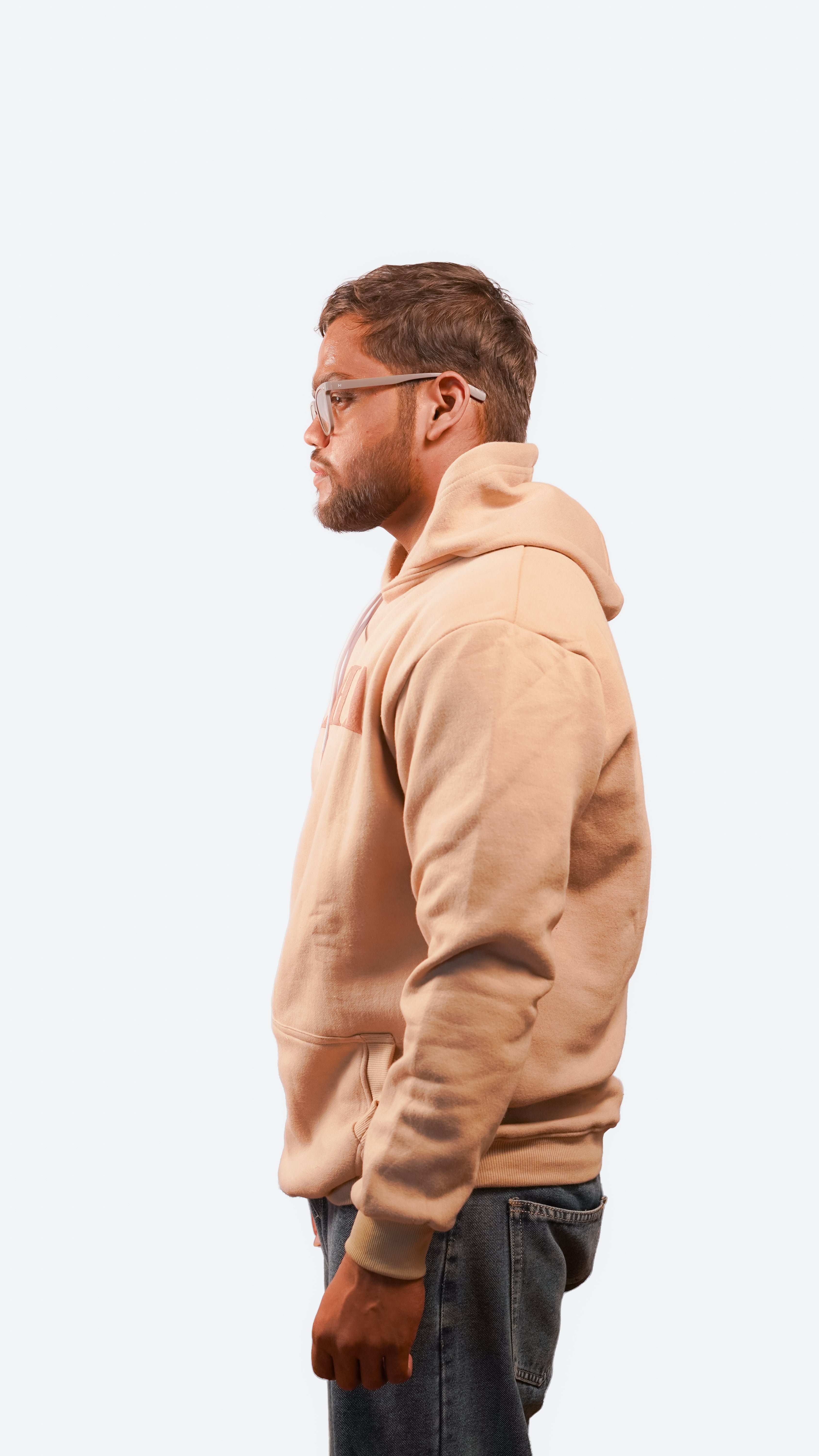 Alpha Beige Oversized Hoodie